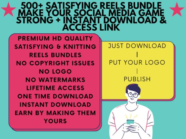 500+ Satisfying Reels Bundle,Instagram reels,reel videos,knitting reels,facebook reels,TikTok Videos,YouTube Shorts...